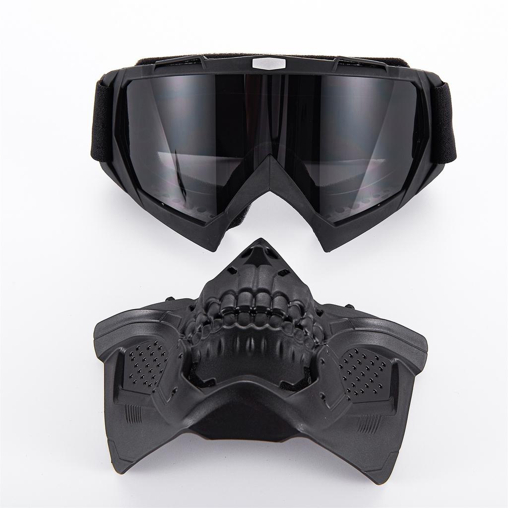 CS Tactical Skull Face Mask Motorcycle Off-Road Windproof Helmet Goggles Riding Glasses