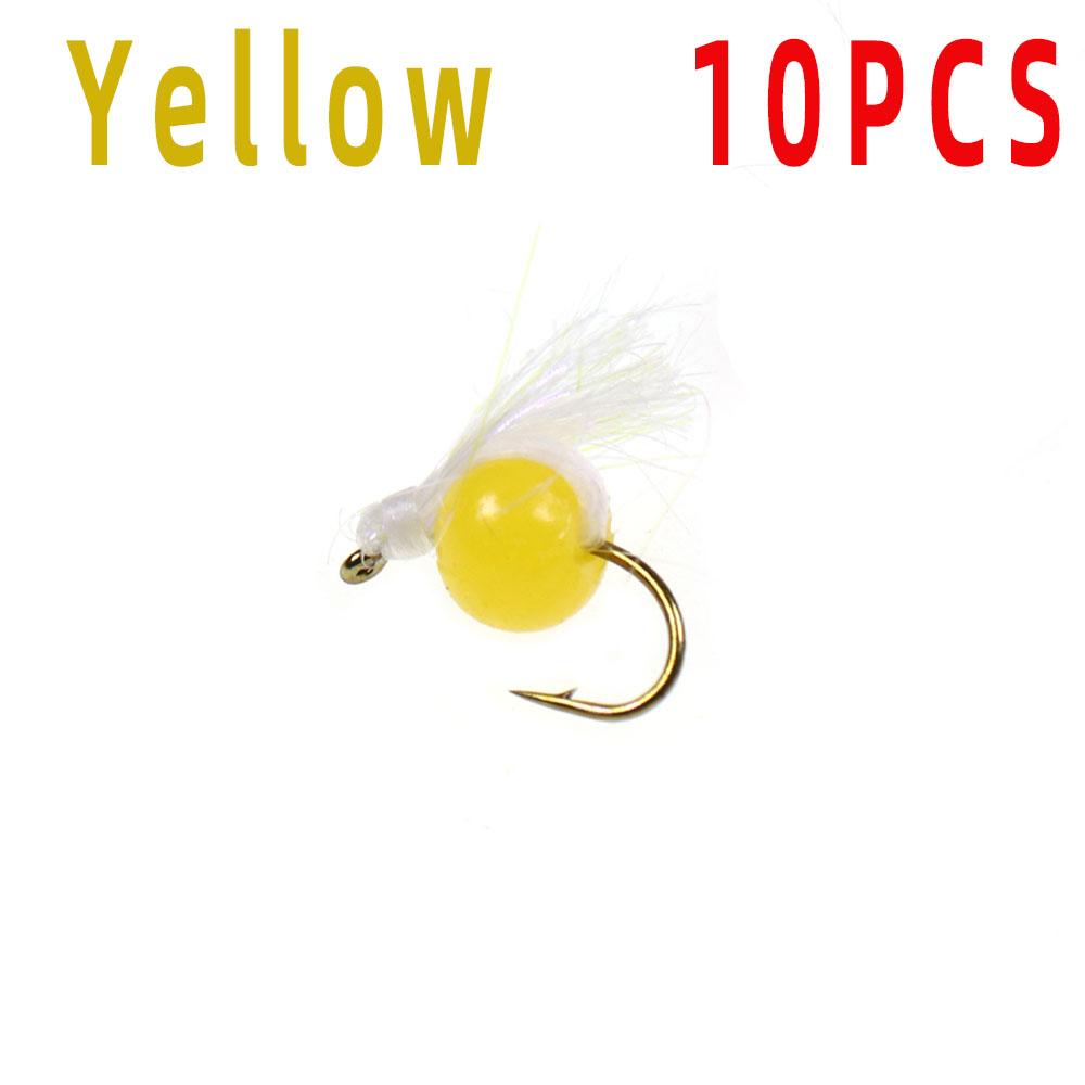 Wolframperlen-Ei und weiches Melkei, künstlicher Glo Bug, Lachsfischrogen, schnell sinkende Nassfliege, Forelle, Steelhead, Angelköder