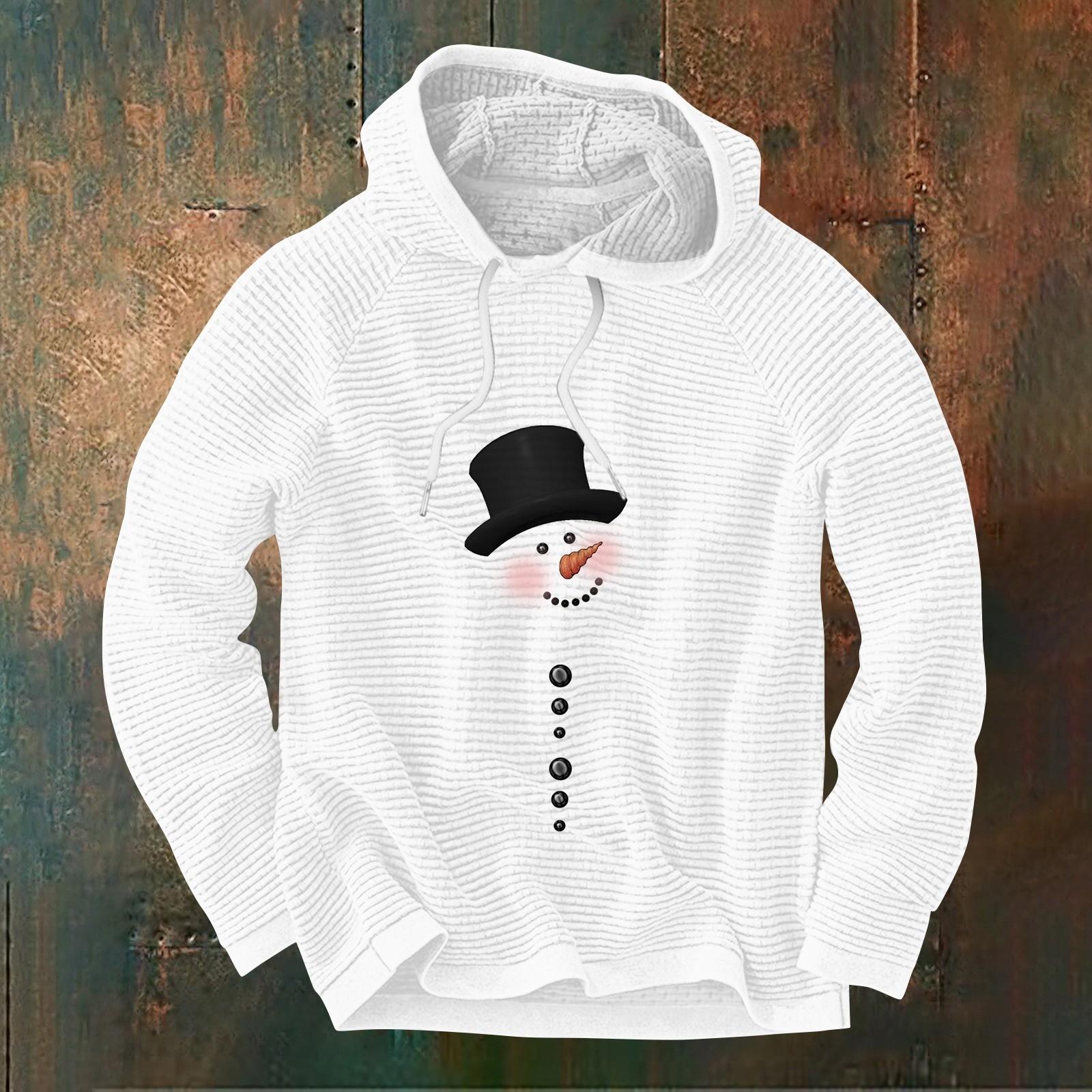 Мужской повседневный и модный свитер с длинными рукавами и капюшоном XXXL — фото 6