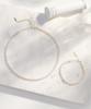 Mcel 14K Bianca Freshwater Pearl Drop Chain Bracelet