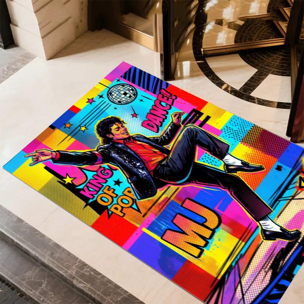 Michael Jackson Pop Art Dance Carpet Design For Balcony Outdoor Playrooms Dining Room Antislip Carpet Decorate Offices Spiritual Gift