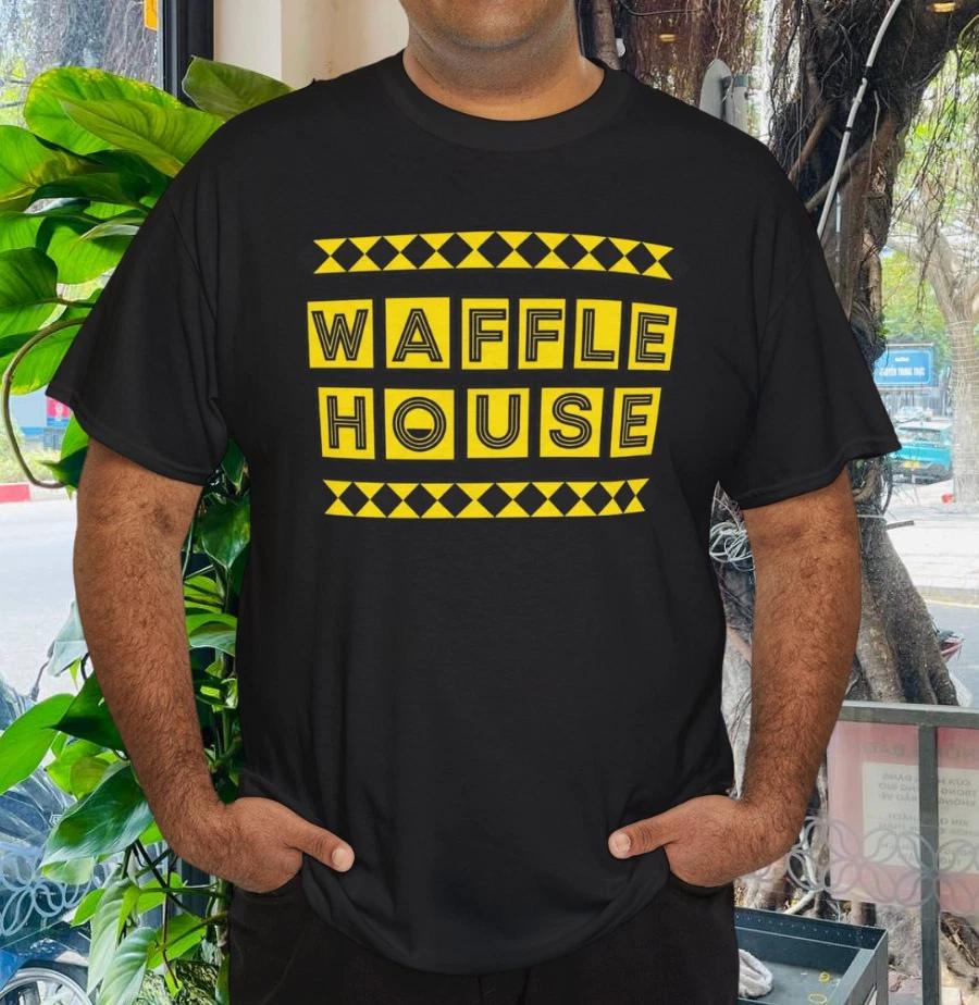 Американский Roadtrip Waffle House Жареный картофель Меню Футболка S