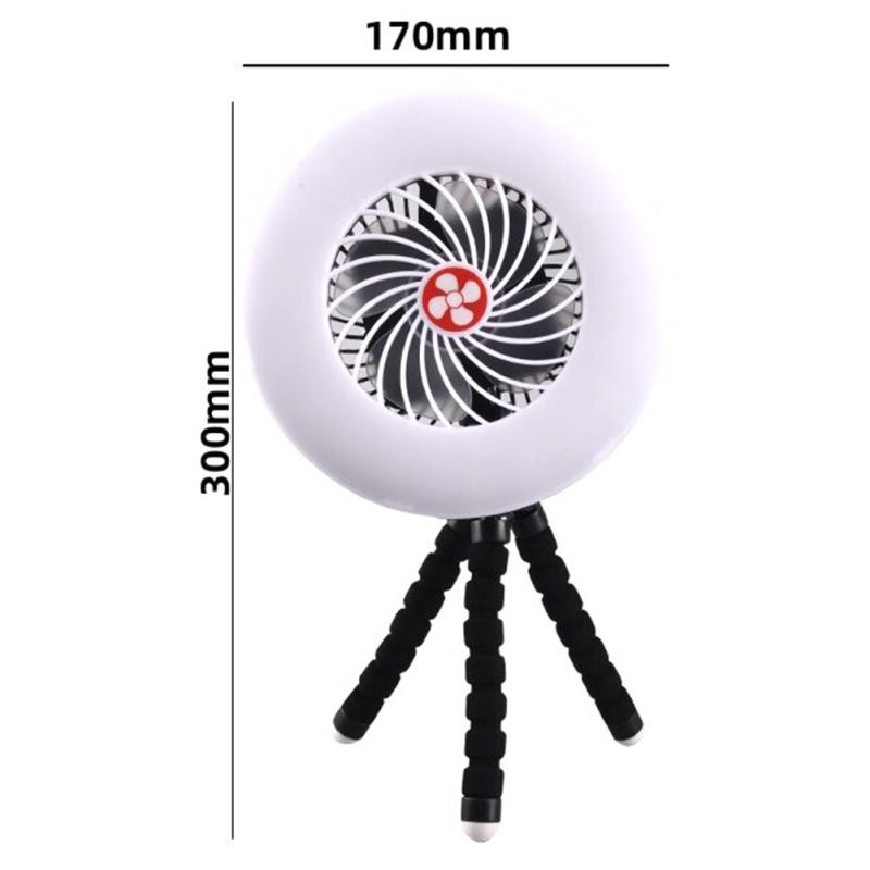 Solar Led Fan Telt Lys Bærbar Multifunksjonell Utendørs Camping Lys Nattmarked Lampe Med Vifte