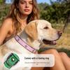 Luxury Diamond-Studded PU Leather Dog Collar - Durable & Fashionable for Outdoor Use