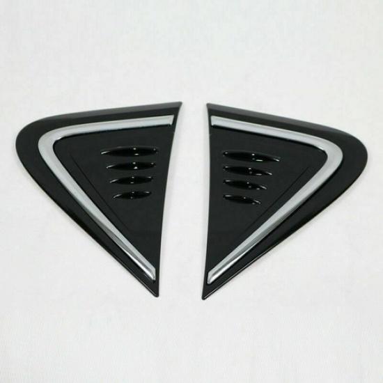 2X Black Side Front Door Wing Fender Cover Trim For Toyota C-HR CHR 2017-2022