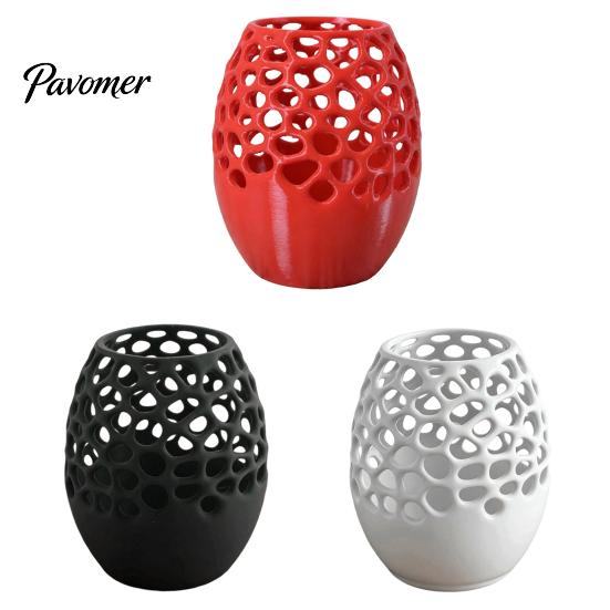 Makeup Brush Holder Modern Honeycomb Pen Holder, 3D Printed Hollow Design Multifunctional Container, Stylish Desk Organizer for Pencils Brushes And