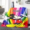 Custom Name Mickey Mouse Celebration blanket for Couch & Bed, Plush Cozy Fuzzy Blanket Super Soft & Warm Blankets for Fall and Winter. 090826