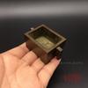 Pure Horse Trough Mini Small Copper Square Tripod Incense Burner Xuande Burne