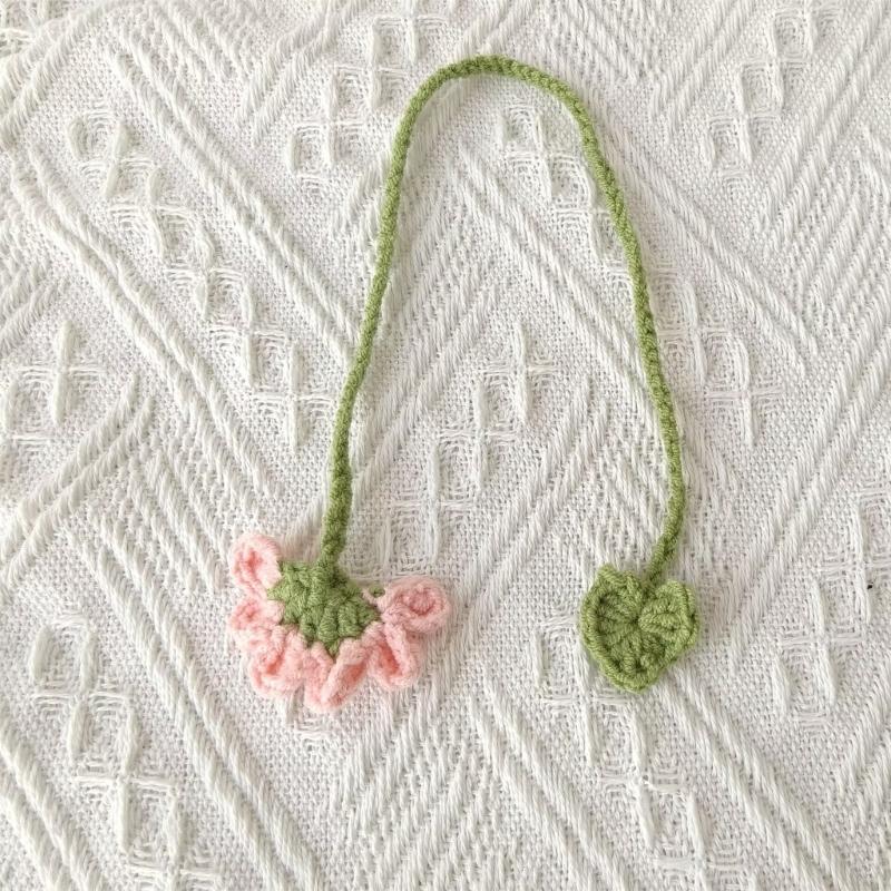 5 sztuk Ręcznie robione szydełkowe zakładki do książek Kwiatowy klips do strony książki Dzielnik strony książki dla Dziecka Ucznia Miłośnika książek Akcesoria do czytania