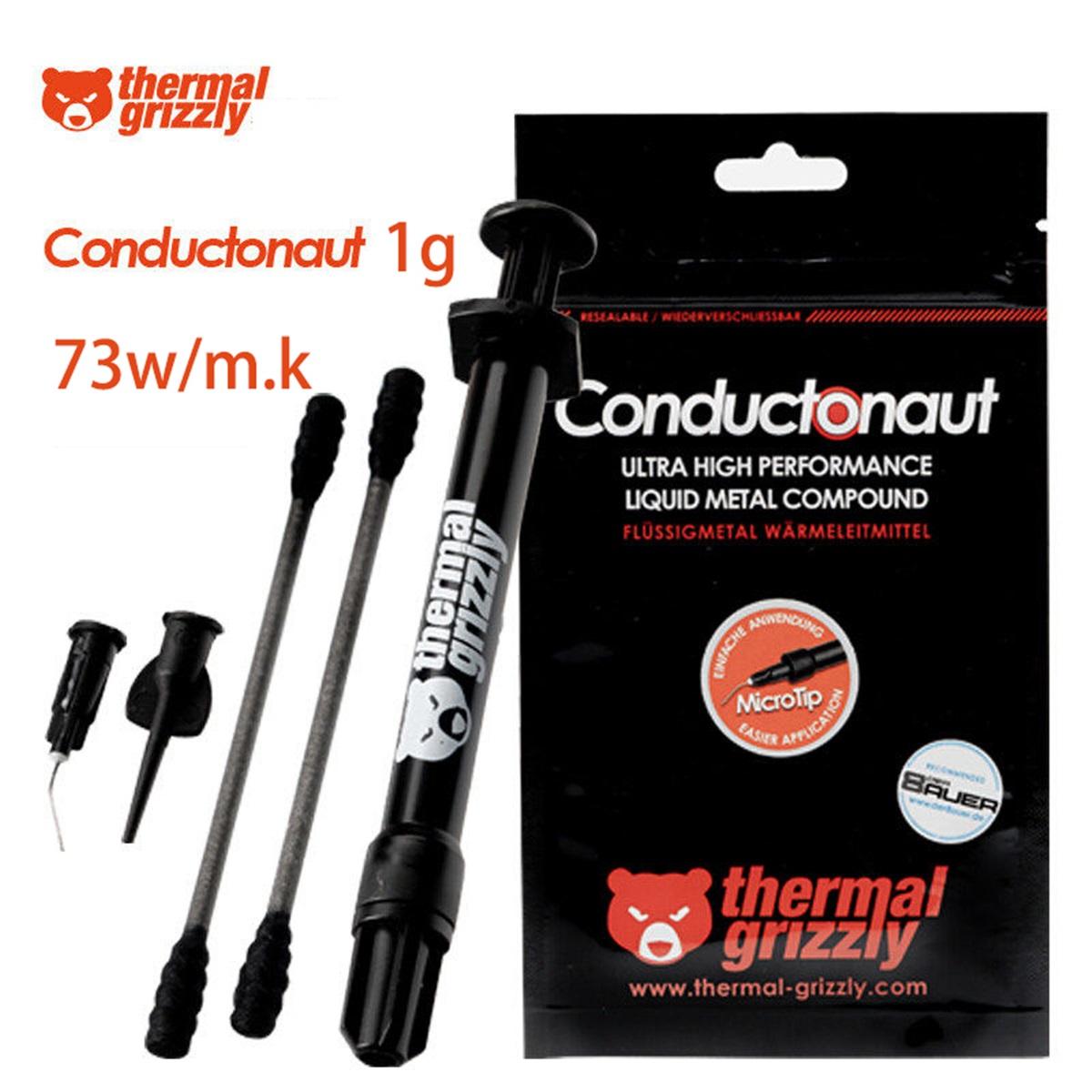 Grizzly Conductonaut 73 Вт/м·К Жидкий металл с высокой теплопроводностью Термопаста для охлаждения ЦП ГП 1 Gram