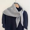 British Korean Triangle Scarf Niche Wool Triangular Scarf Women Headscarf Knitted Scarf Multi-functional Warm Knitted Scarf