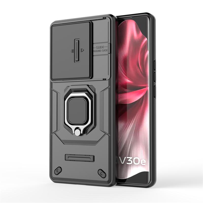 For Vivo V40 Lite 5G Case Slide Windows Cover Vivo V40 Lite Fundas Coque Battle Stand Shockproof Phone Back Case Vivo V40 Lite