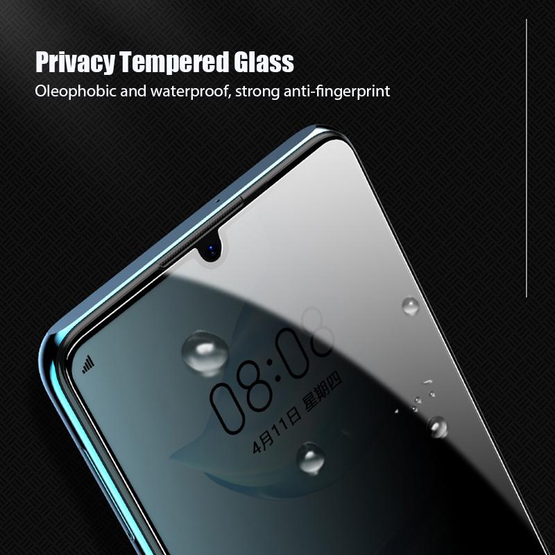 3D Privacy Tempered Glass For Huawei Y9 PRIME 2019 Y9A Y9S Y5 Y6 Pro Anti-spy Screen Protectors For Huawei Y6S Y7 Y7A Y7P 2020