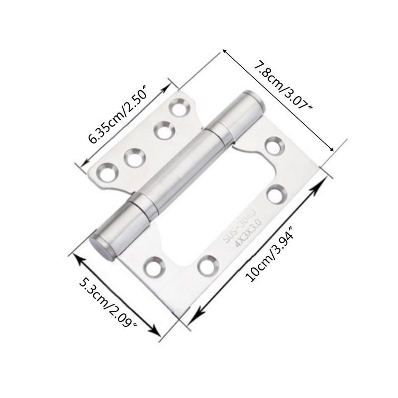 Wooden Door Thickened 304 Stainless Steel Mother Hinges Furniture Hardware Slotted Mute 5 Inch Hinge with Screws