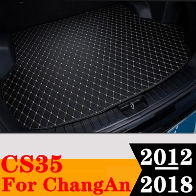 Sinjayer Car AUTO Trunk Mat ALL Weather Tail Boot Luggage Pad Carpet Flat Side Cargo Liner Cover For ChangAn CS35 2012