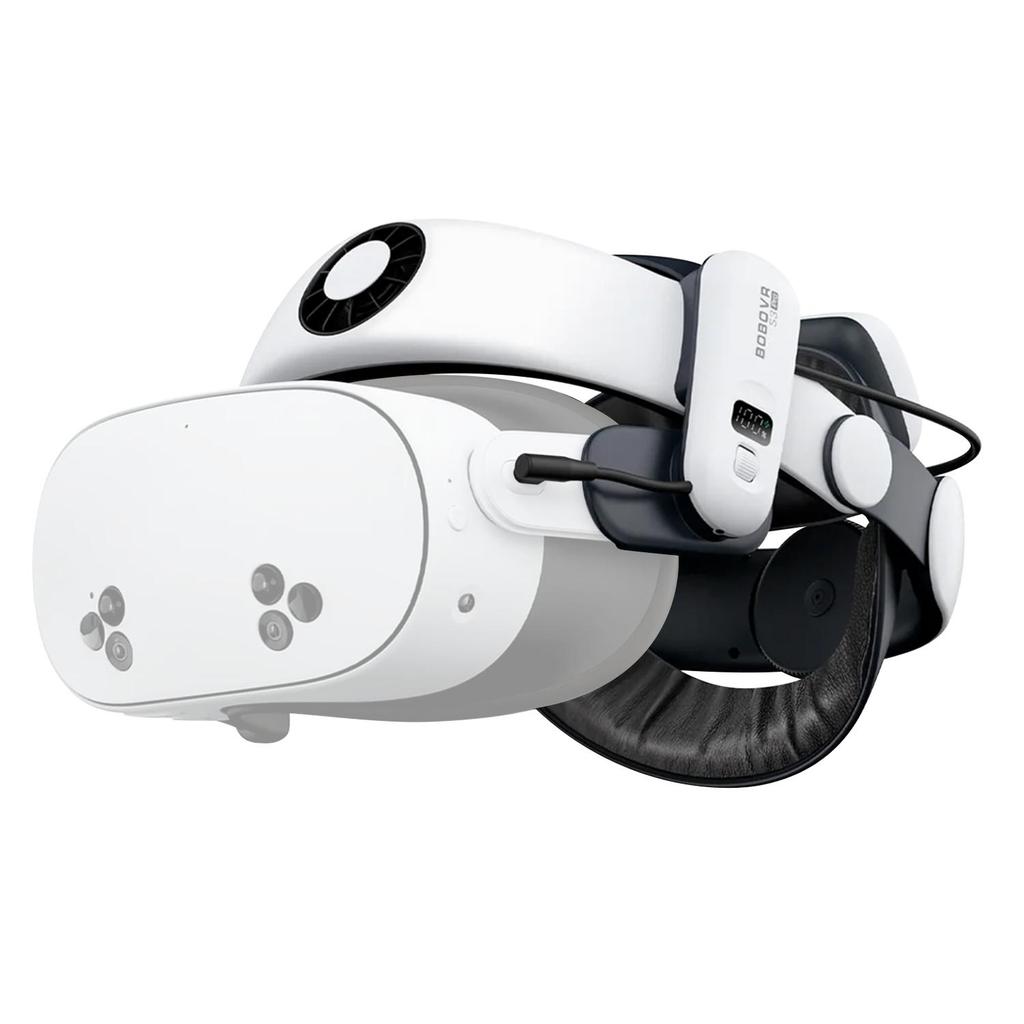 BOBOVR אביזרי S3 Pro Super Strap, מיזוג אוויר ראש וחבילת סוללה ניתנת להחלפה חמה בנפח 10000 mah, תואם Meta Quest 3/3S