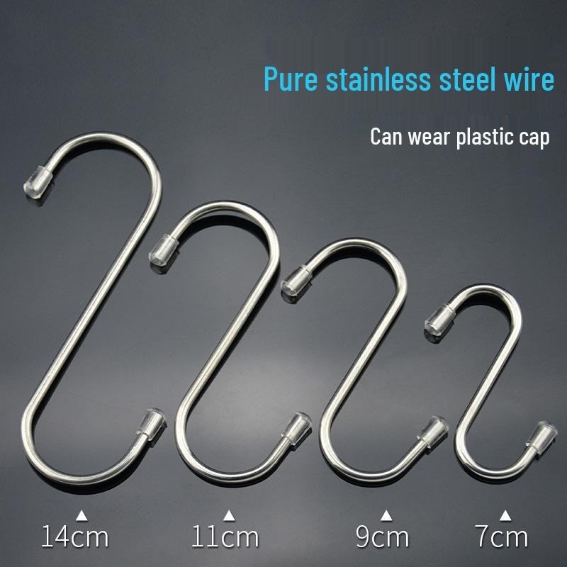 Solid Stainless Steel S-Shaped Kitchen Hooks – Multi-Functional & Thickened Design