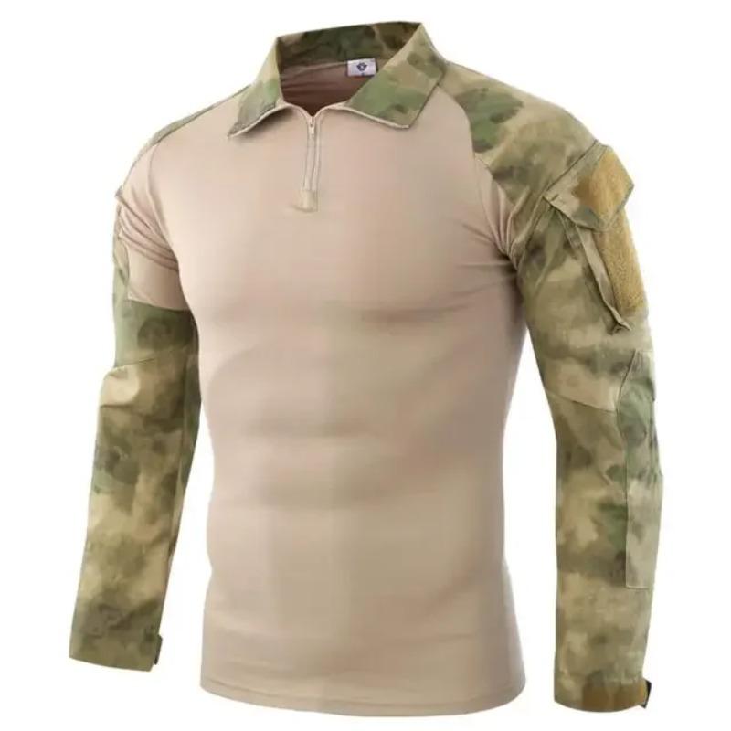 Outdoor Tactical Hiking T Shirts Men Long Sleeve Hunting Climbing Shirt Sport Clothes