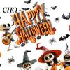 Waterproof Window Decorations Halloween Cling PVC Guitar Skeleton Ghost Pumpkin Spider Stickers Bat Static Glass Sticker Holiday Party Decoration