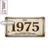 Vintage Coordinate City Year Print License Plate Metal Tin Sign Retro Wall Decor For Bar Cafe Home Garden