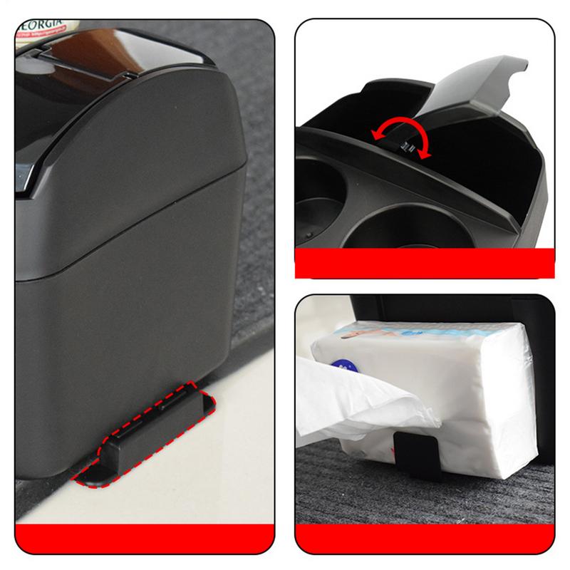 Car Organizer With Cup Holder Car Trash Bin With Cup Holder Extra Large Waste Container Storage Box Multifunctional Vehicle