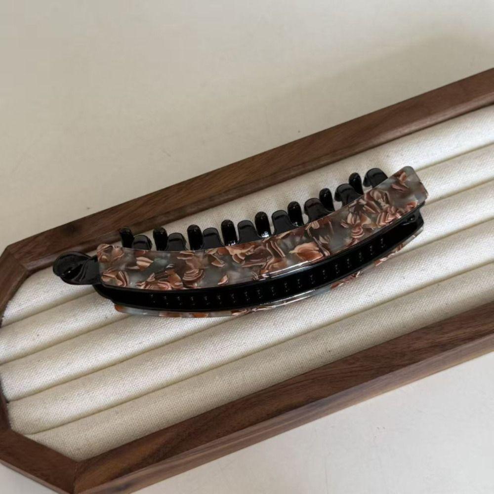 Acetic Acid Acetate Banana Clip Large Size Hairpin Creative Leopard Print Hair Clip  Daily