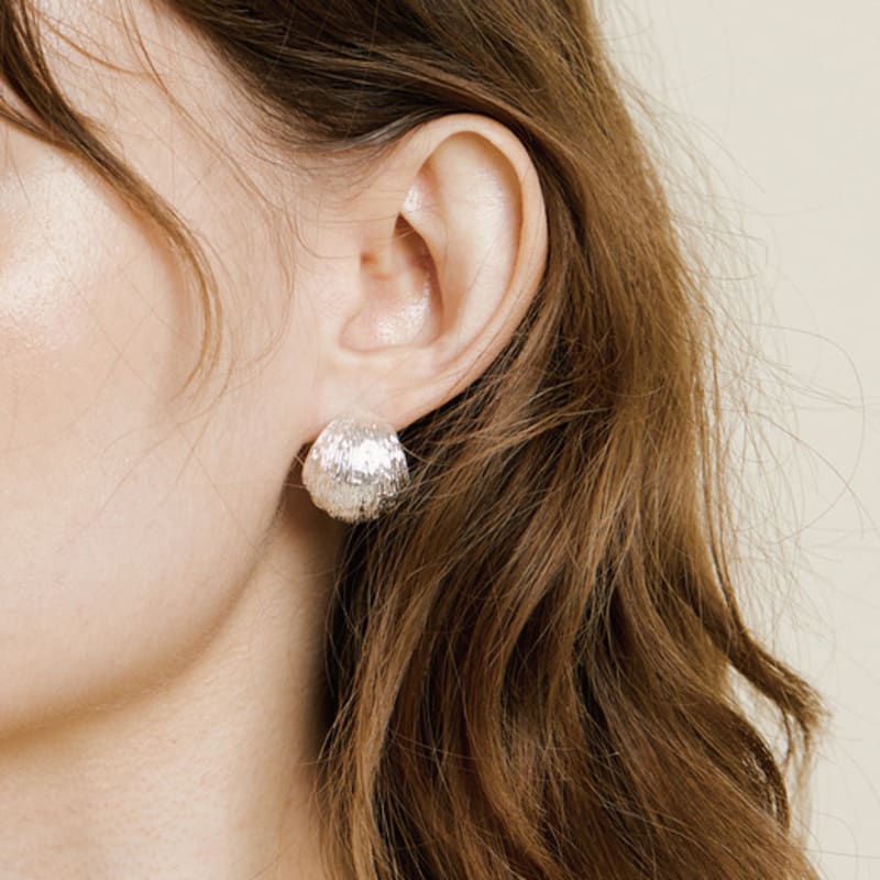 MATIAS Walnut Earring (Silver)