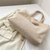 Women Corduroy Tote Handbag Zipper Vintage Tote Bag Foldable Retro Shoulder Bag with Coin Bag Large Capacity Versatile Sling Bag MIT