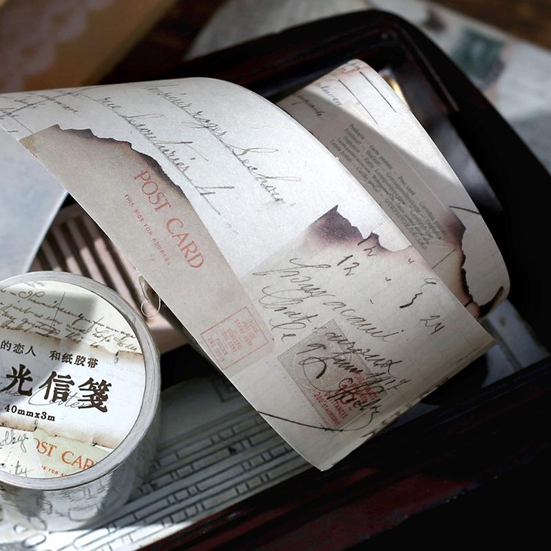 1roll/4x300cm Vintage-Themed Washi Tape Stickers, Classic Pattern Design for Journal Embellishment, Scrapbooking tape