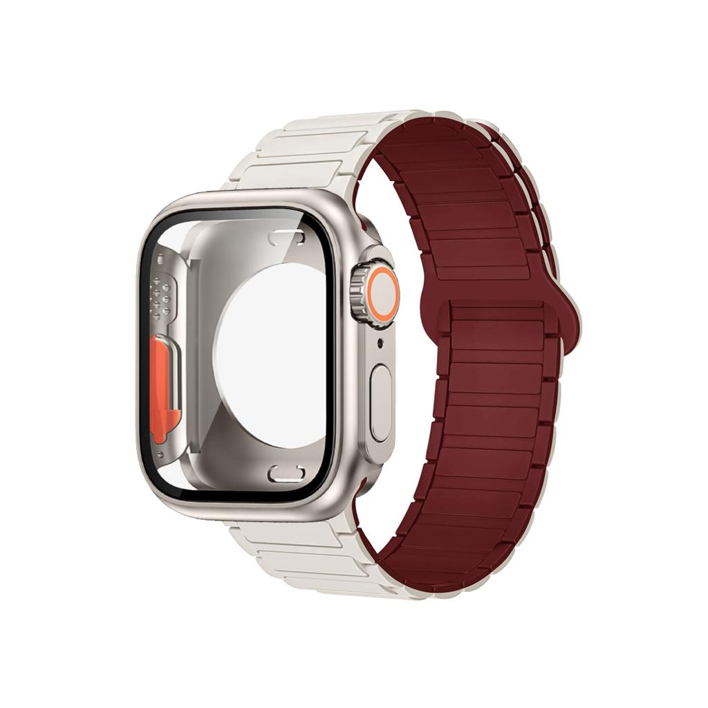 Magnetic Strap+Full Cover Case For Apple Watch S11 10-46/42mm 45 44 40 41mm Frame+Bracelet For Iwatch Series 11 10 9 8 7 6 SE