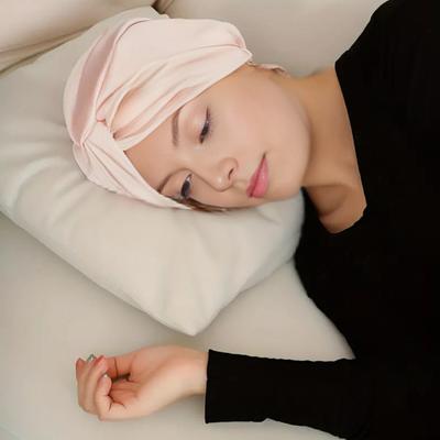 Hair Care Hat Double Layer Imitation Silk Sleep Hat Back Adjustable Buckle Turban Hat Solid Color Home Headwear