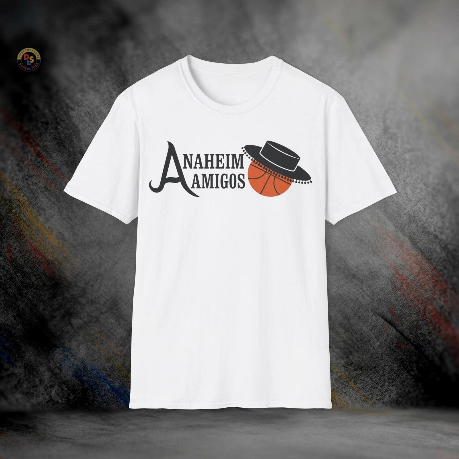 Anaheim Amigos Defunct Retro Basketball T-Shirt | Softstyle Tee XL
