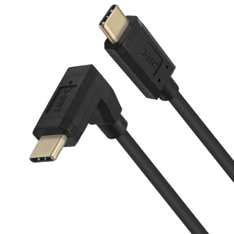 90 Degree Angle Type C Cable Charging Wire Long Fast Charging 10Gbps Data Transfer Cord for Phone Tablet Laptop