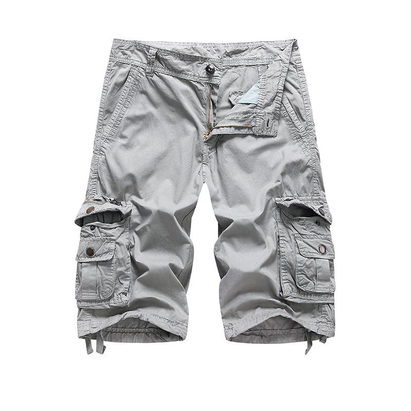 Cargo Shorts Men Summer Army Military Tactical Homme Shorts Casual Solid Multi-Pocket Male Cargo Shorts Plus Size