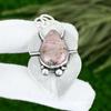 Memorial Day Sale 925 Sterling Silver Pear Natural Rhodonite Bezel Wife Pendant