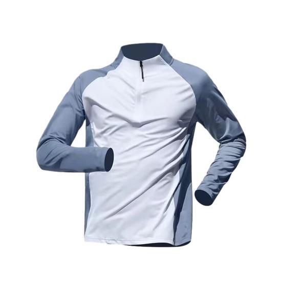 Men’s Active Quick Dry Summer Wear Casual Long Sleeve Shirts Half-zip