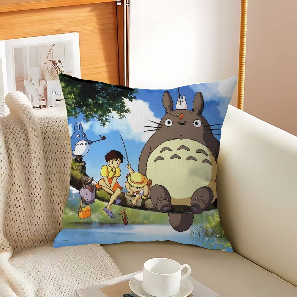 Federa Cuscino Anime Il Mio Vicino Totoro Pollici Arredamento Rustico Copricuscini Decorativi per Divano