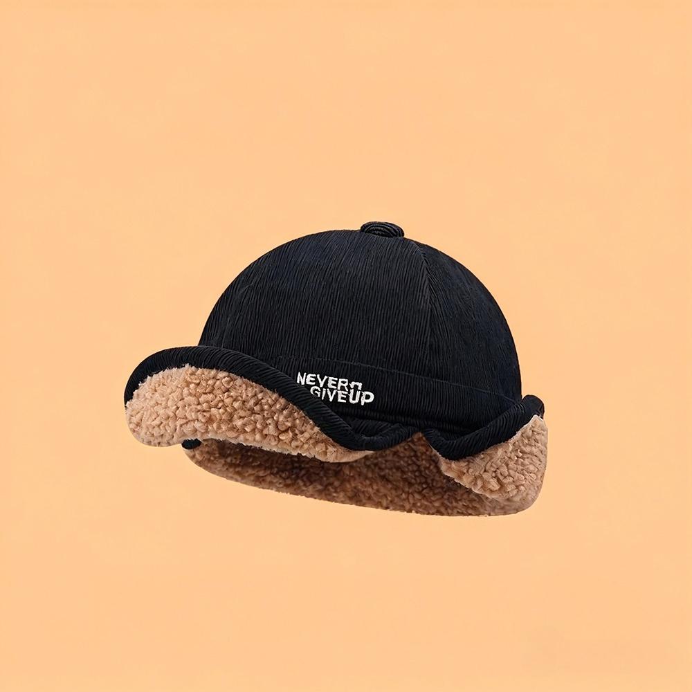 

Velvet Duck Cap Unisex Winter Warm and Thickened Ear Protection Cap Outdoor Windproof Fleece Lined Multi-functional Cycling Hat 56-58cm чорний