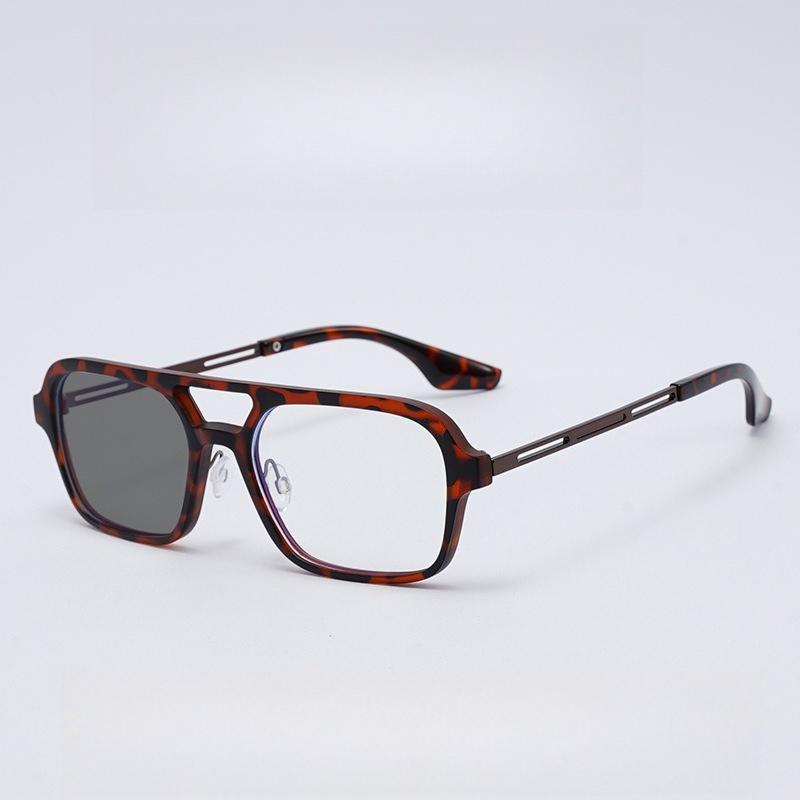 Double-Bridge Photochromic Reading Glasses, Anti-Blue Light HD Presbyopia Eyewear +1.0~+4.0 Unisex