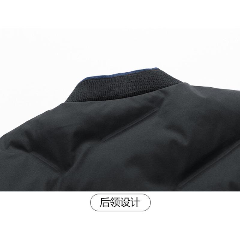 Autumn and winter men's thickened casual baseball uniform warm cotton jacket men's 2025 plaid loose trend padded clothes