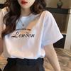 Summer Korean Style Cotton Short Sleeve Tshirt Women Loose Sweet Print Tee Tops