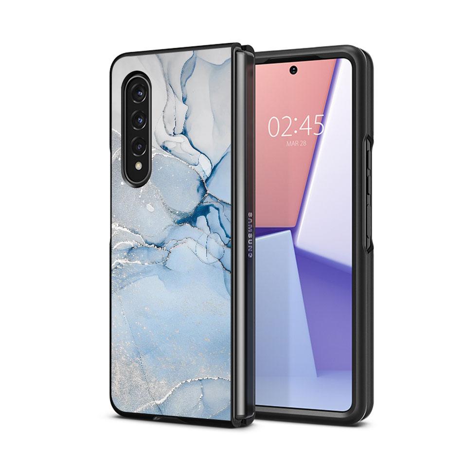 for Samsung Galaxy ZFold4 Z Fold4 Z Fold5 5G Z Fold3 Hard PC Shockproof Cases Cover Granite Marble Back