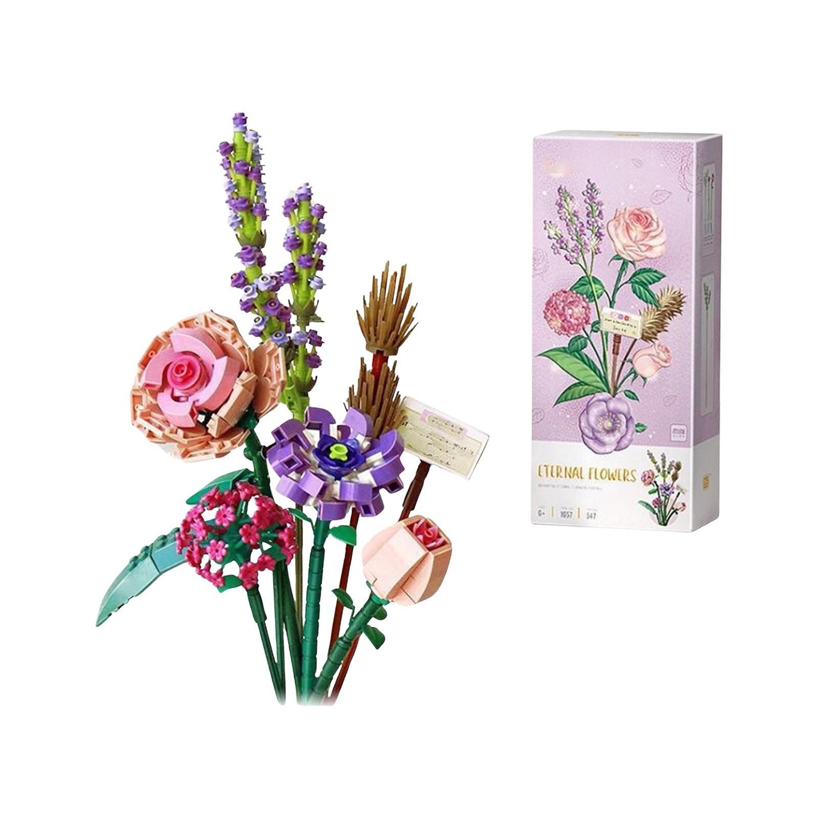 

Букет из строительных блоков, украшение для дома, цветочный подарок One Size