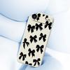 For iPhone 17 Air Case Black Bow Pattern Printing Straight Edge TPU Phone Back Cover