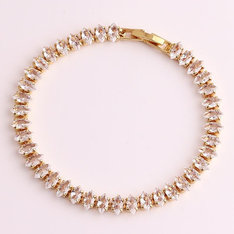 Iced Out Zircon Tennis Bracelet For Women Luxury Shiny Crystal Bracelets Hand Chain Hippie Trendy Accessories Jewelry Gifts