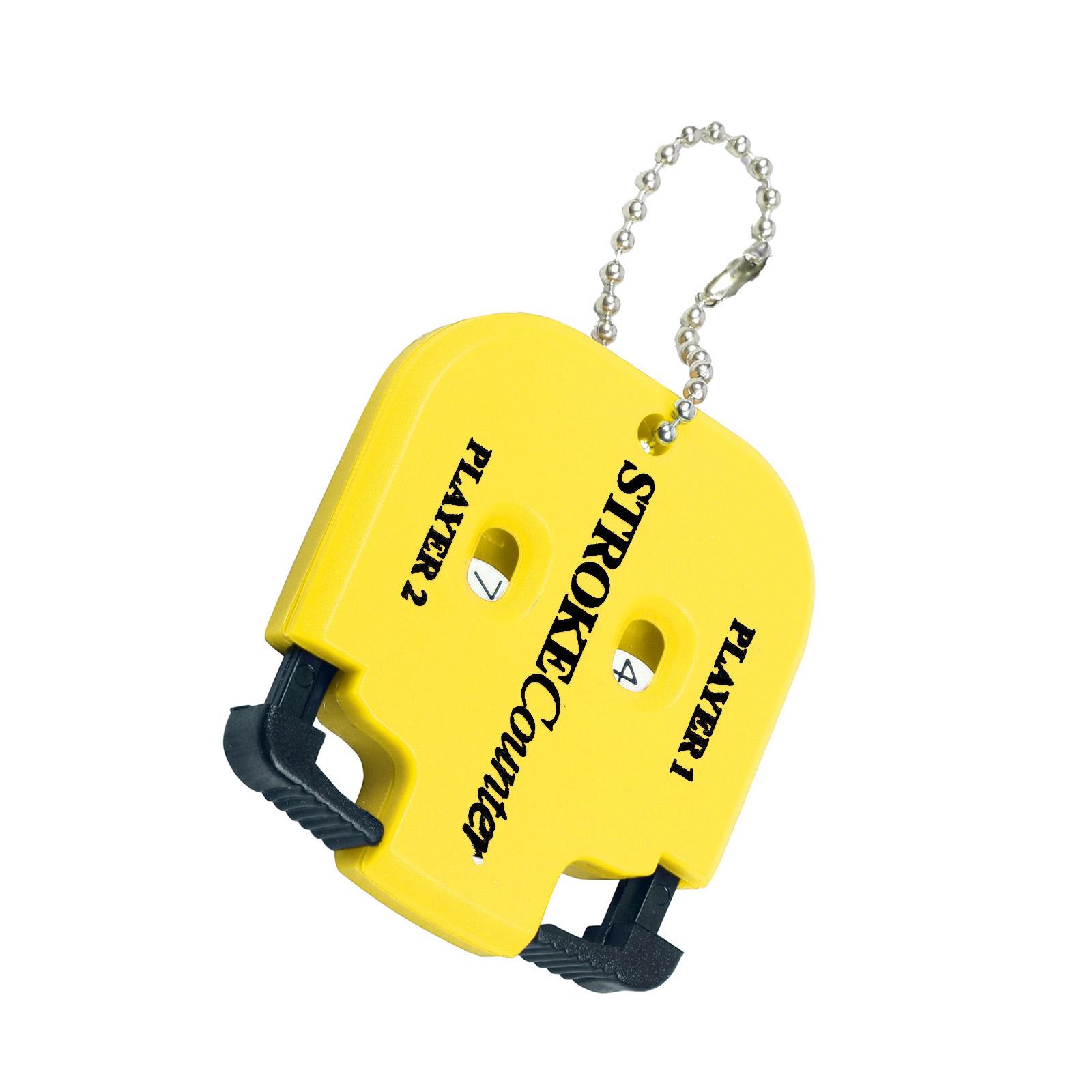 

Счетчик очков в гольфе, счетчик ударов в гольфе, брелки, индикатор счета для 2 игроков в гольф, счетчик ударов и паттов для подсчета очков в гольфе жёлтый