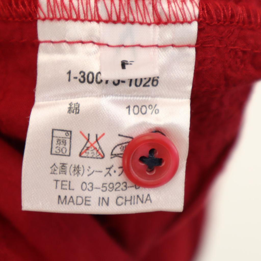 Drug Store's Short Sleeve Shirt Dress F Red Women Used