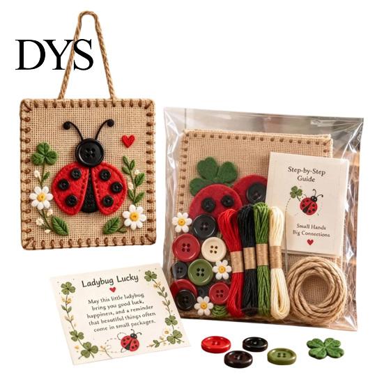 Craft Kits for Creative Kids Button Blessing Friendship DIY Kit, Animal Insect Educational Hands on Toys Art Kit Adults Teens, Handmade Gift & Hanging