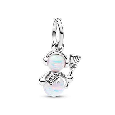 Pandora Opalescent Snowman Dangle Charm_792981C01