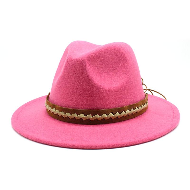 Men'S And Women'S Woolen Hats, Felt Hats, British Casual Jazz Hats, Gentleman'S Top Hats